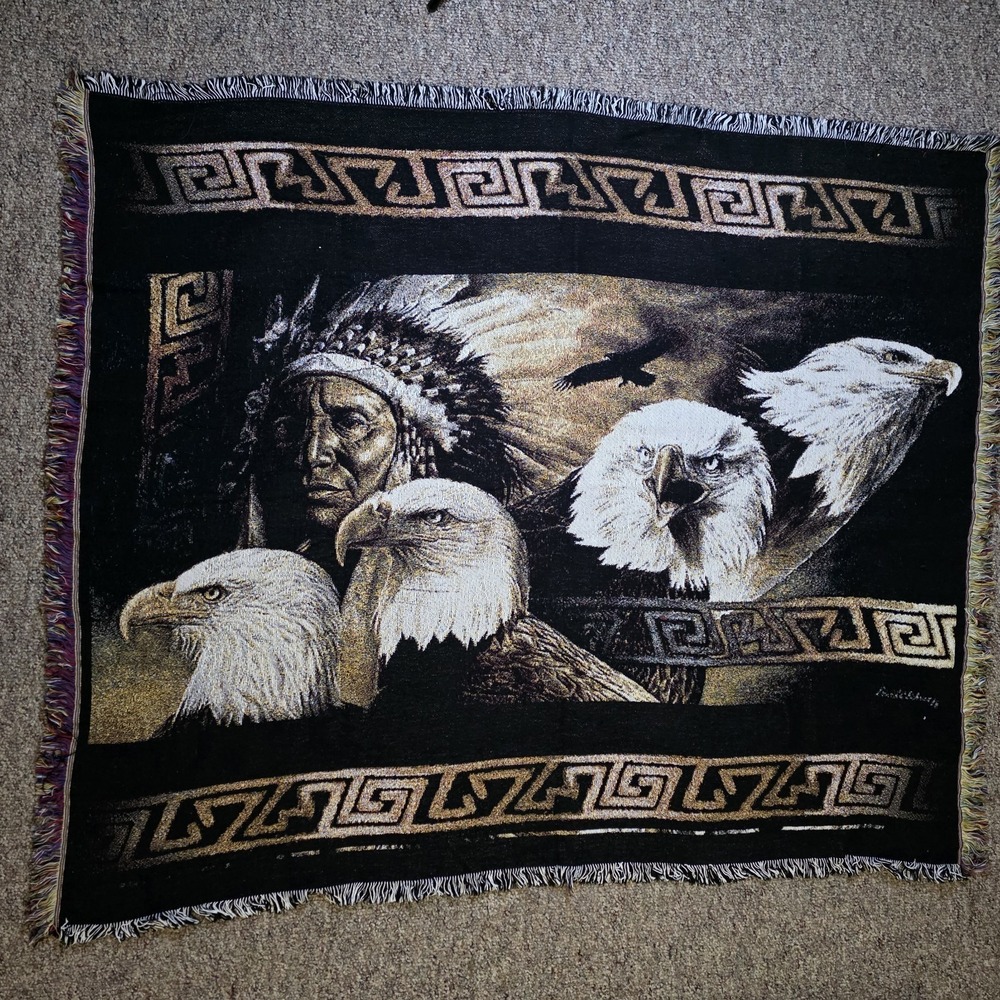 Lakota Twilight‎ Mill Street Design American Eagle Native American USA Throw